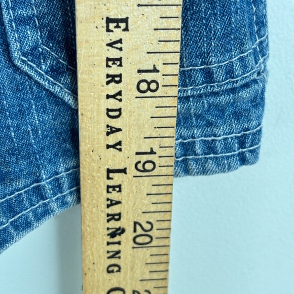 VTG 90s Thomas the Tank Train Engine Denim Overalls Embroidered 12M Blue Jean - Picture 7 of 9